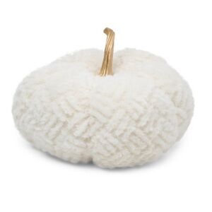 NEW Cupcakes & Cashmere 11" Faux Fur Pumpkin Halloween Decor